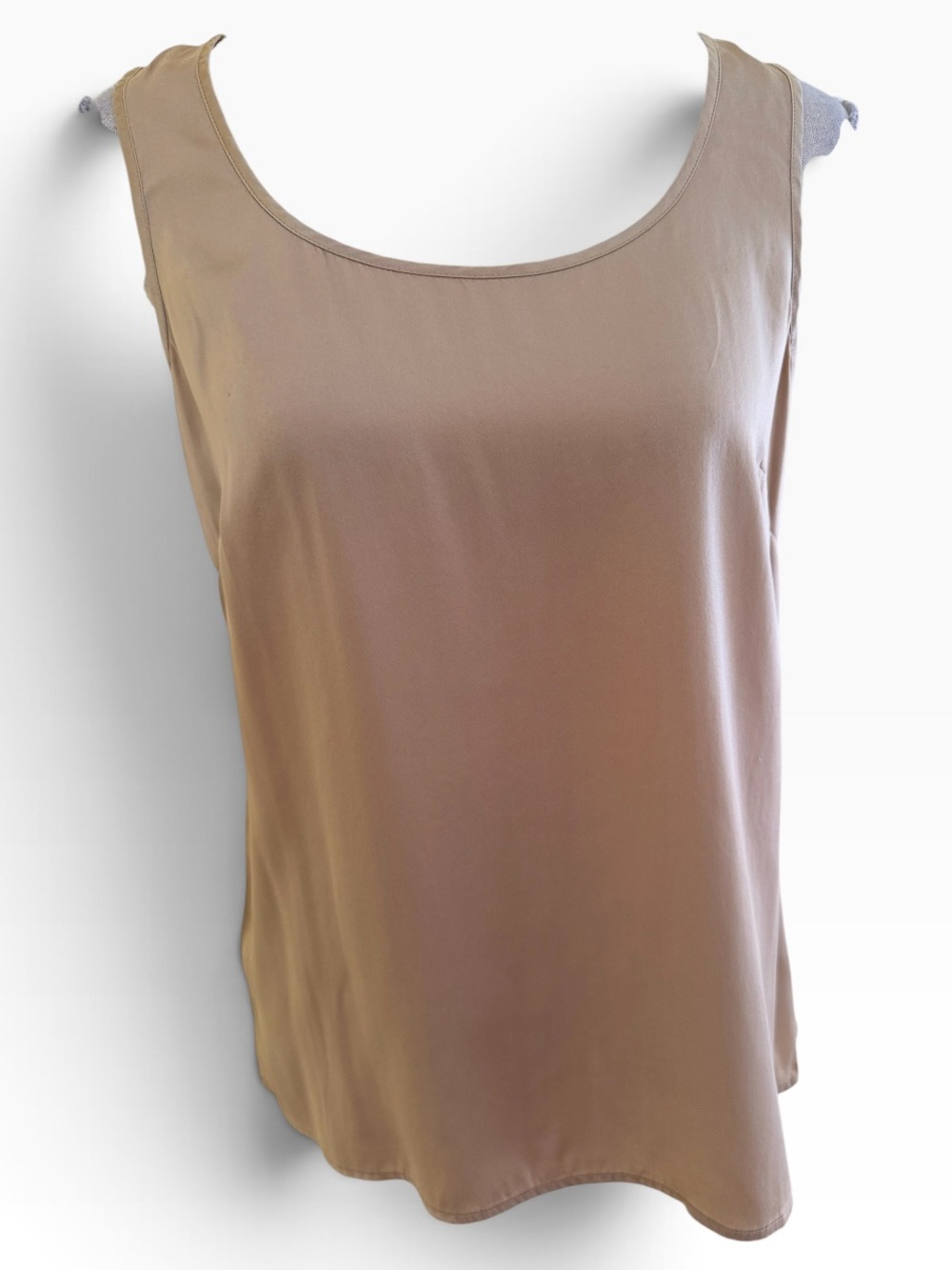 Talbots Tan Silk Satin Scoop Neck Tank Top 6